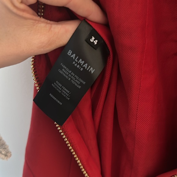 Balmain Red Mini Dress - Picture 13 of 15